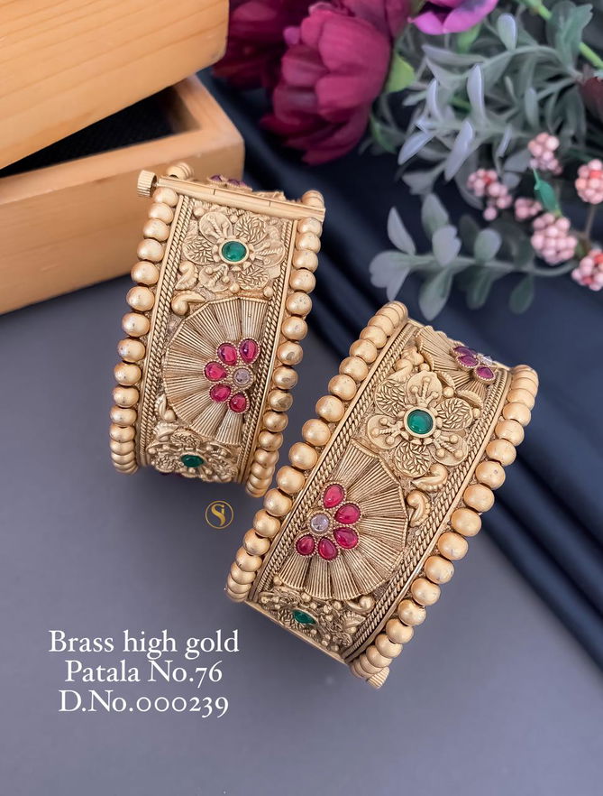 762 BH Bridal Wear Brass High Gold Patala Wholesale Shop In Surat
